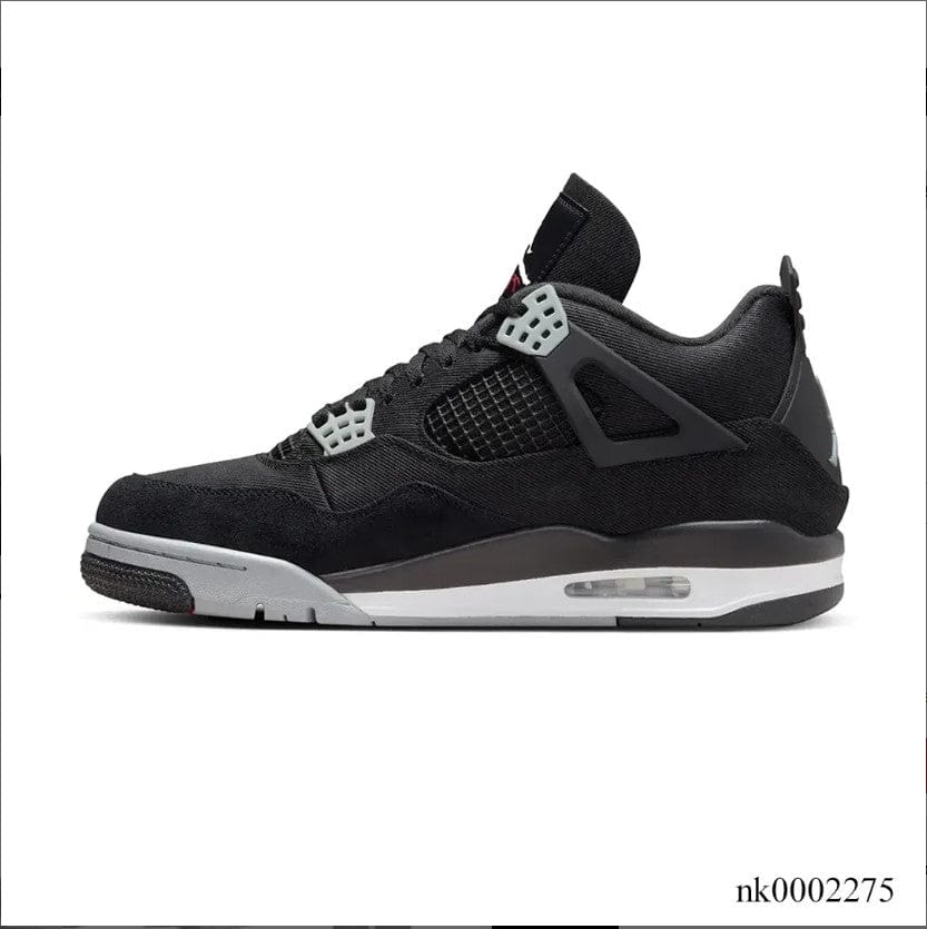 Alternative view of Air Jordan 4 Retro Black Canvas Shoes Sneakers