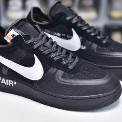 Alternative view of Air Force 1 Low Off-White Black White Shoes Sneakers