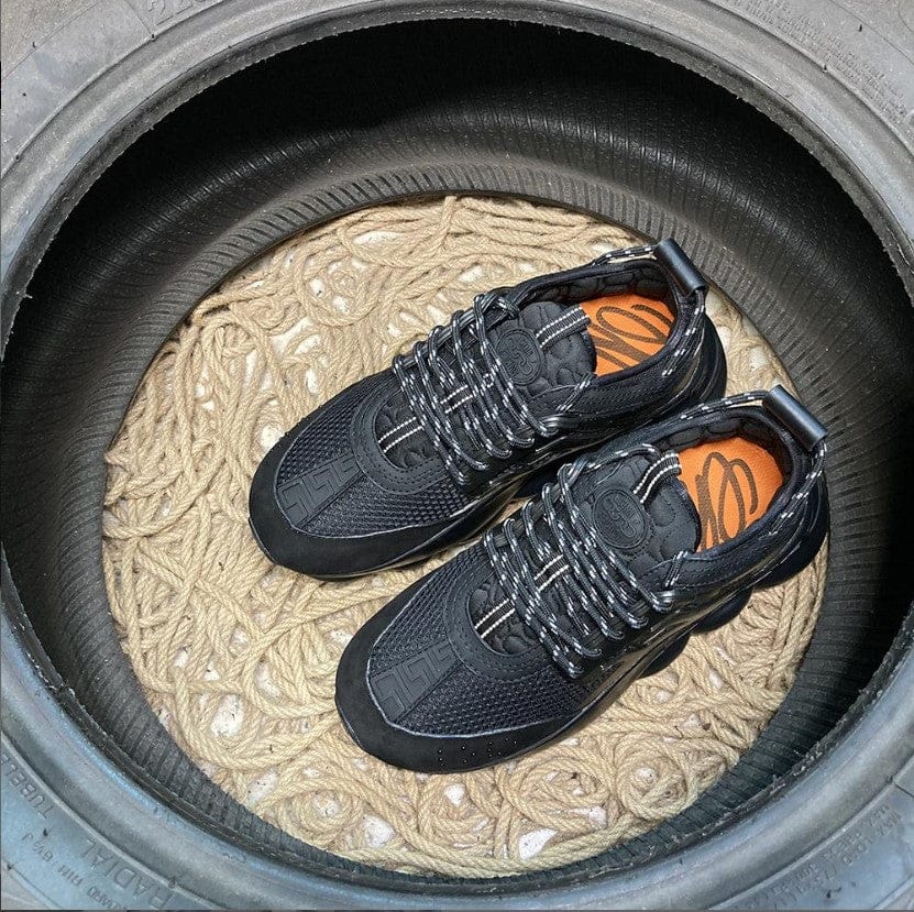 Chain Reaction Full Black Shoes Sneakers 2 - Image 3