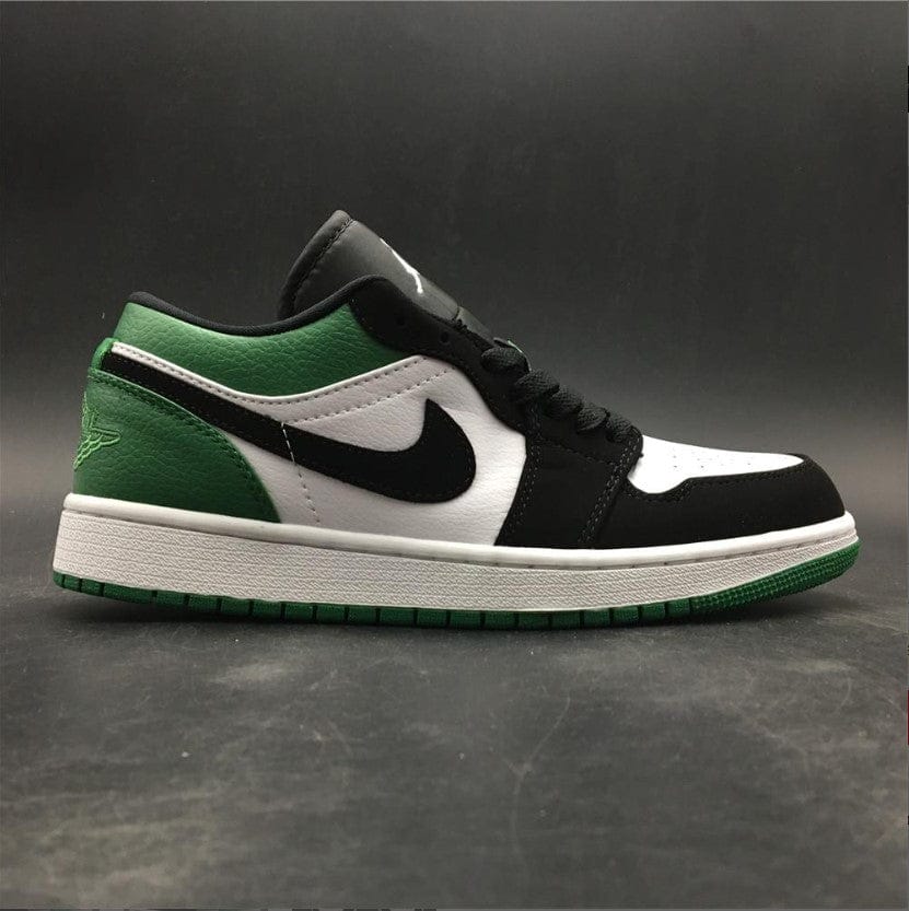 Alternative view of Air Jordan 1 Low White Black Mystic Green Shoes Sneakers