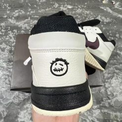 Alternative view of Travis Scott x Jumpman Jack Black White Burgundy Shoes Sneakers