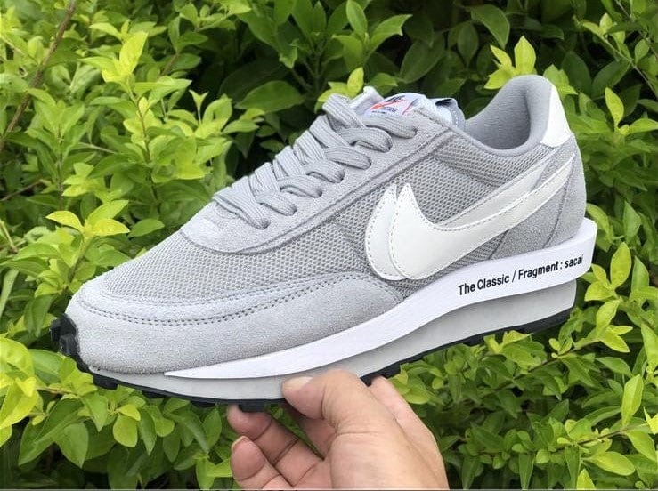 Fragment x Sacai x LDWaffle Light Smoke Grey Shoes Sneakers - Image 4