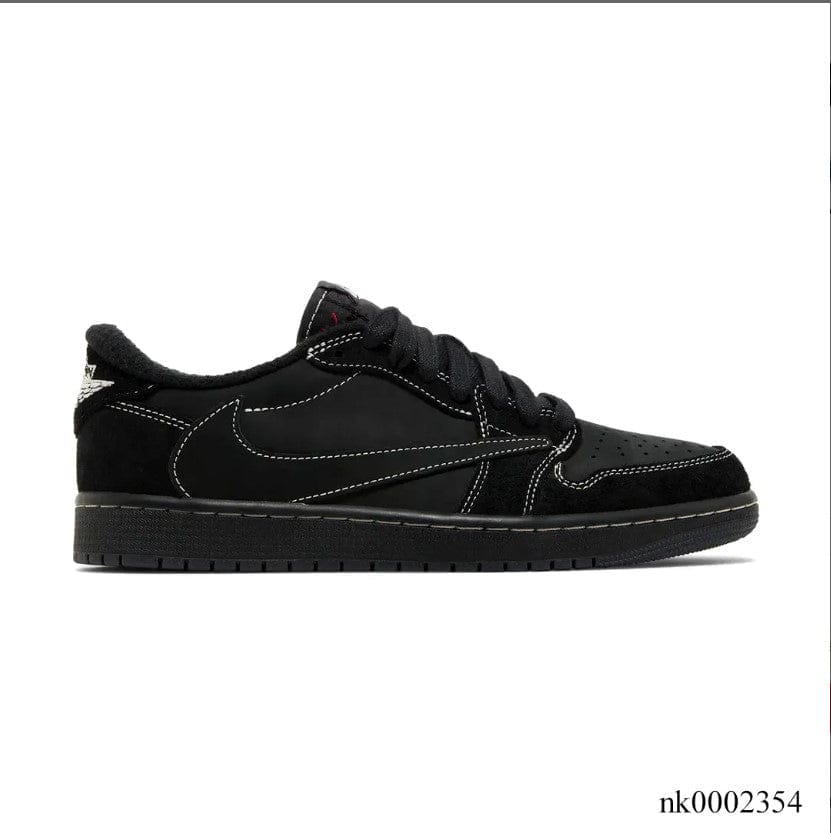 Alternative view of Travis Scott x Air Jordan 1 Low Black Phantom Shoes Sneakers