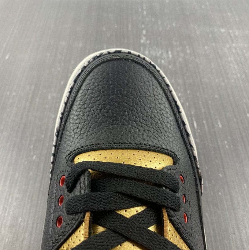 Alternative view of Air Jordan 3 Black Gold Shoes Sneakers