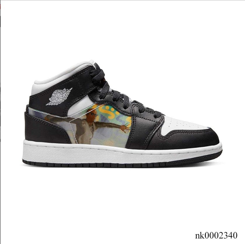 Alternative view of Air Jordan 1 Mid Hologram Shoes Sneakers