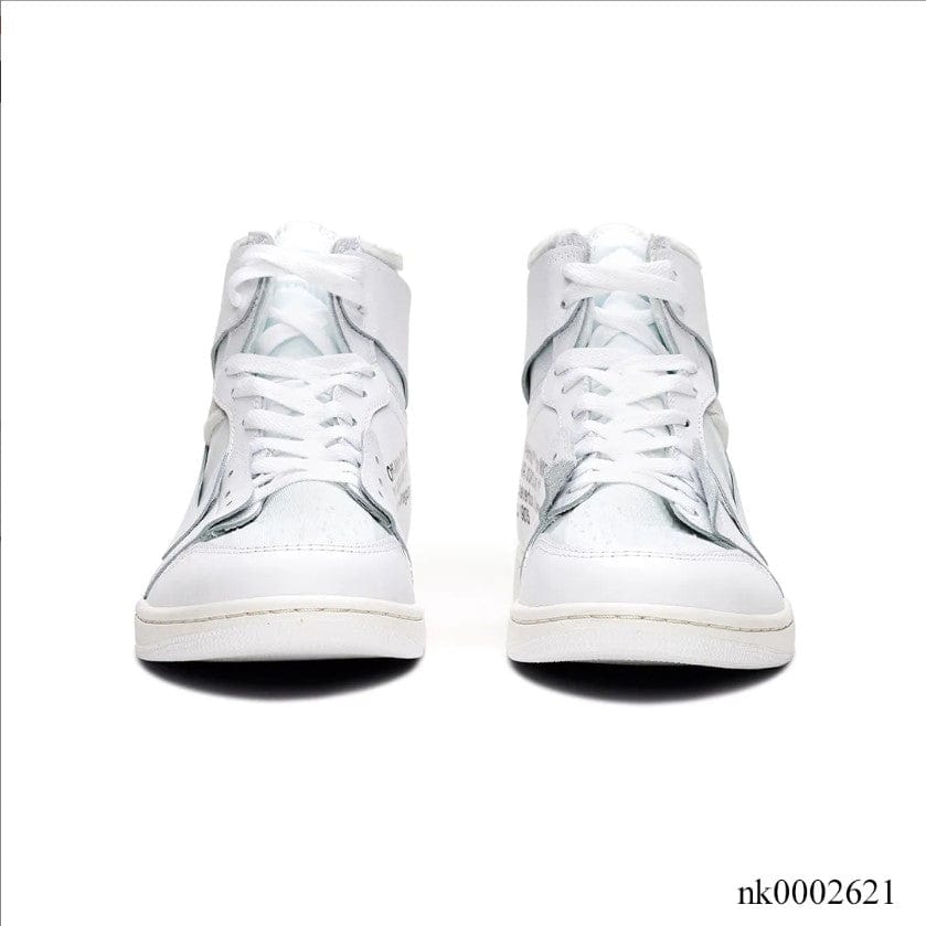 OFF-WHITE x Air Jordan 1 High White Shoes Sneakers - Image 5