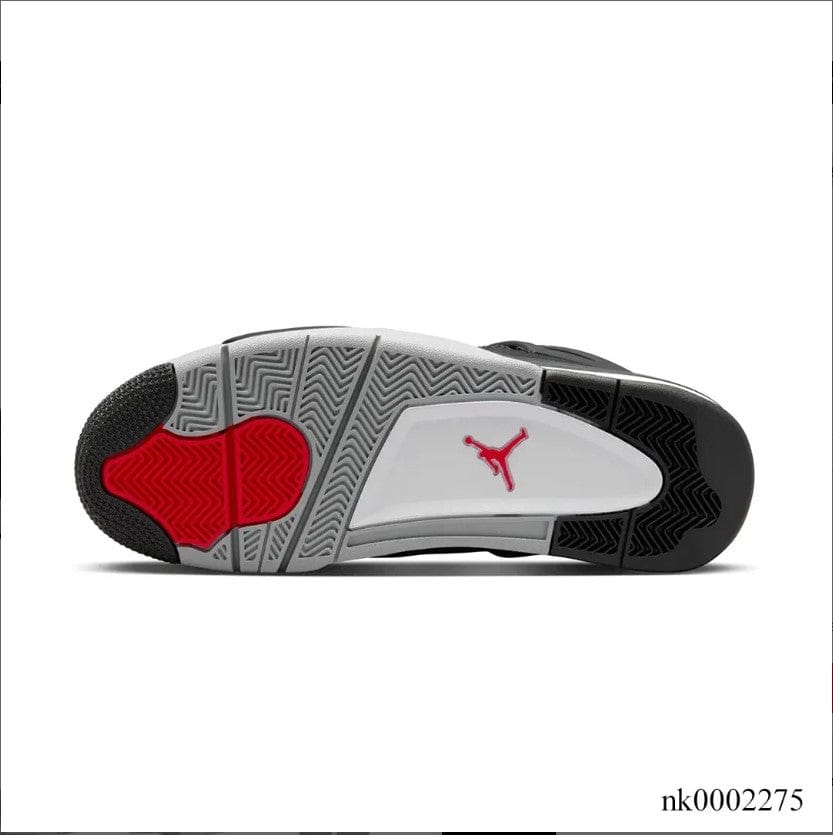 Air Jordan 4 Retro Black Canvas Shoes Sneakers - Image 7
