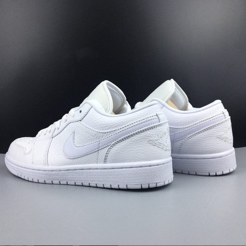Alternative view of Air Jordan 1 Low Triple White (2019) Shoes Sneakers