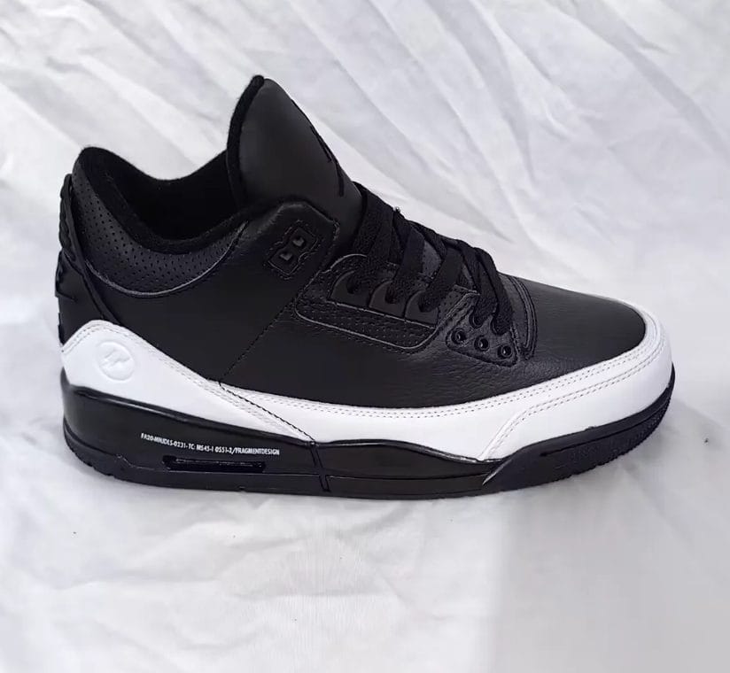 Fragment x AJ 3 Black White Sample Shoes Sneakers - Image 6