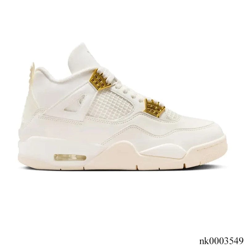 Alternative view of Air Jordan 4 Sail Metallic Gold Shoes Sneakers