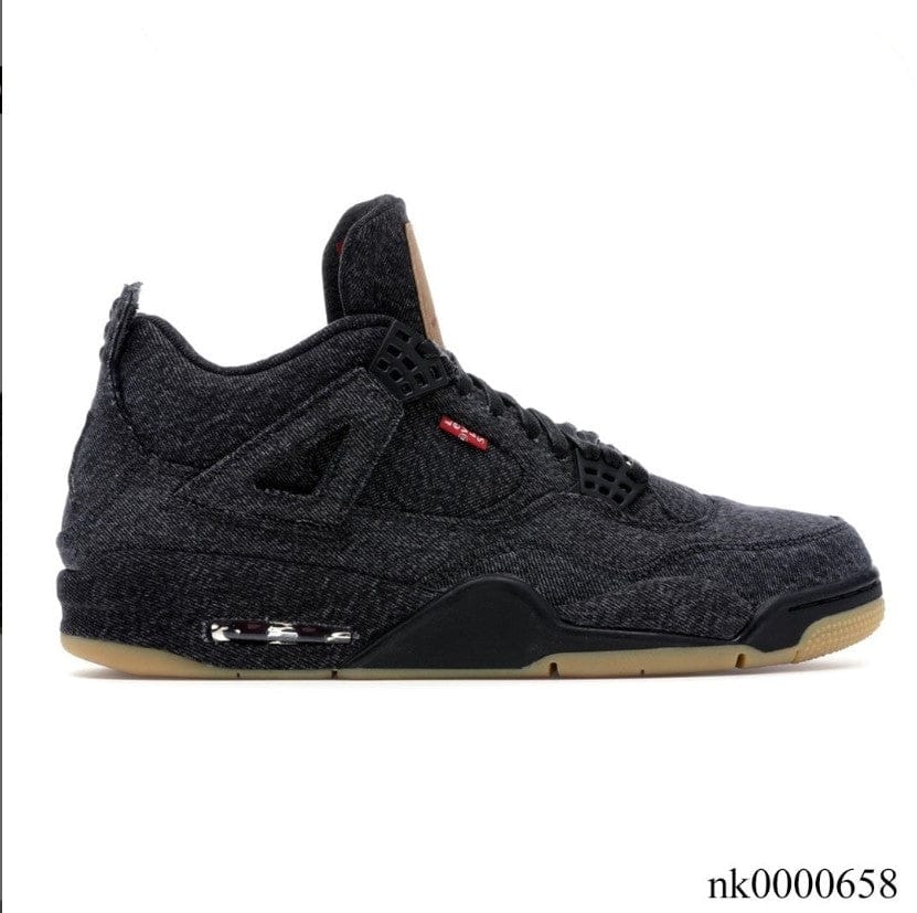 Alternative view of Air Jordan 4 Retro Levi’s Black (Levi’s Tag) Shoes Sneakers