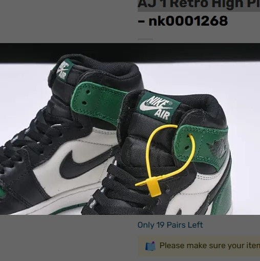 Air Jordan 1 Retro High Pine Green Shoes Sneakers - Image 4