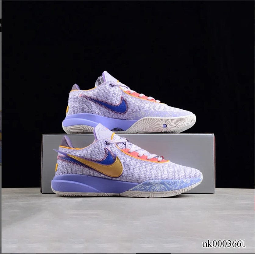 LeBron 20 EP Purple And Gold Shoes Sneakers - Image 7