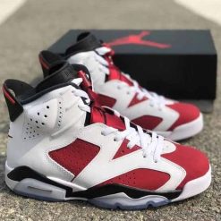 Alternative view of Air Jordan 6 Carmine Shoes Sneakers