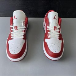 Alternative view of Air Jordan 1 Low Gym Red White Shoes Sneakers