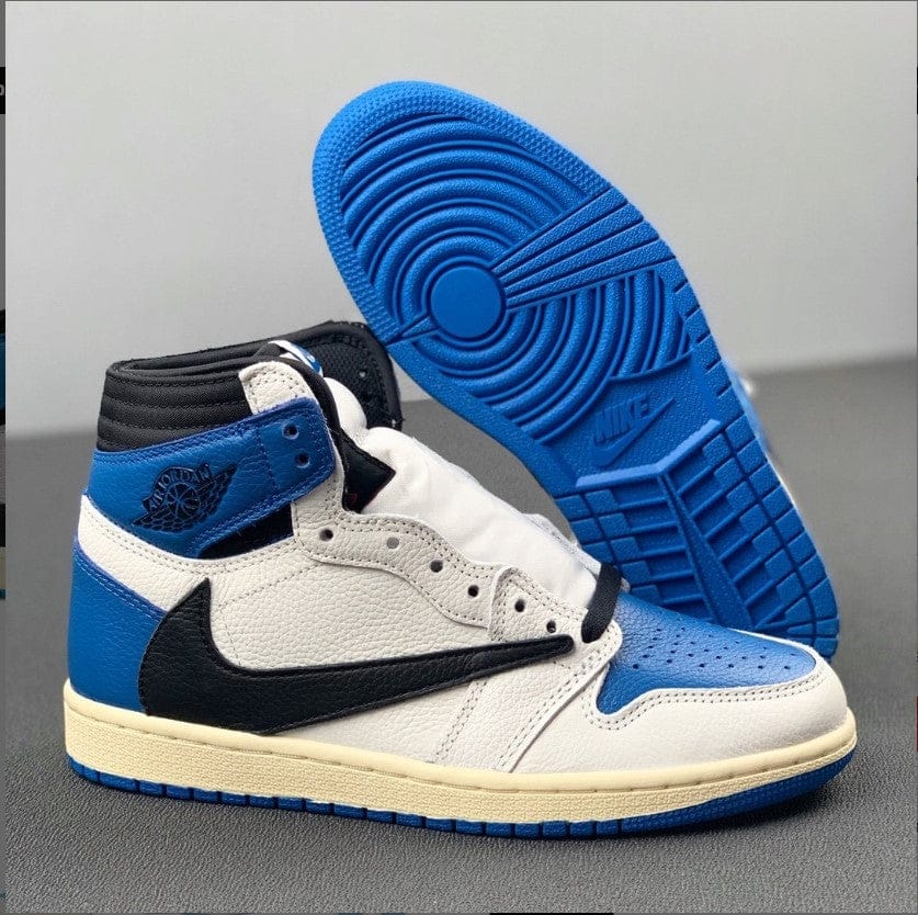 Travis Scott x Fragment x AJ 1 High “Military Blue” Shoes Sneakers - Image 3