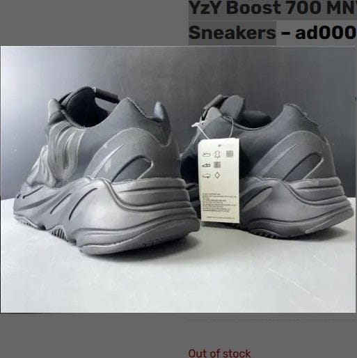 Alternative view of Yeezy Boost 700 MNVN Triple Black Shoes Sneakers