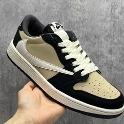 Alternative view of Travis Scott x AJ 1 Low OG Pale Vanilla Shoes Sneakers