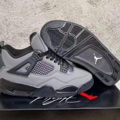 Alternative view of Travis Scott xAir Jordan 4 Dark Gray Black Shoes Sneakers