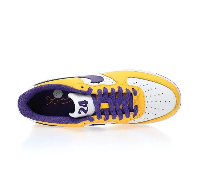Kobe Bryant x AF 1 Low White Purple Yellow Shoes Sneaker - Image 4