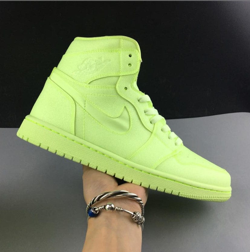 Alternative view of Air Jordan 1 Retro High Barely Volt (W) Shoes Sneakers