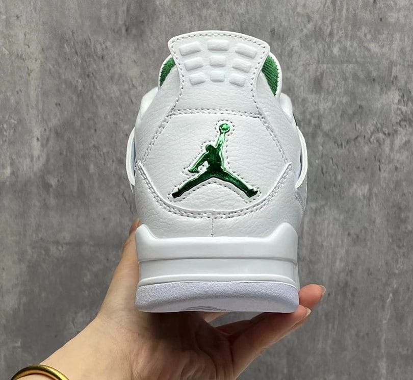 Air Jordan 4 Metallic Green Shoes Sneakers - Image 4