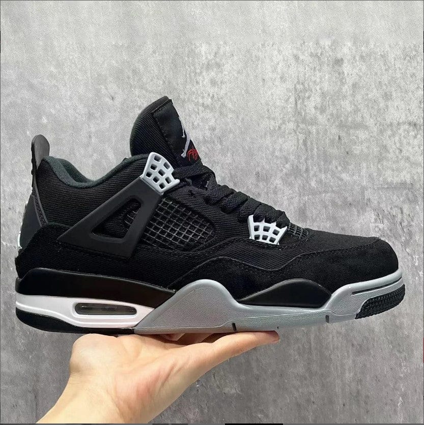 Air Jordan 4 Retro Black Canvas Shoes Sneakers - Image 12