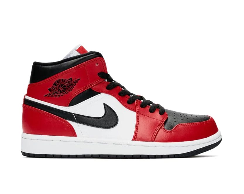 Air Jordan 1 Mid Chicago Toe Shoes Sneakers