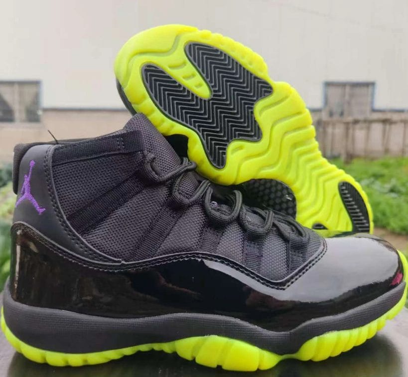 Air Jordan 11 BlackBarely Volt Shoes Sneakers - Image 4