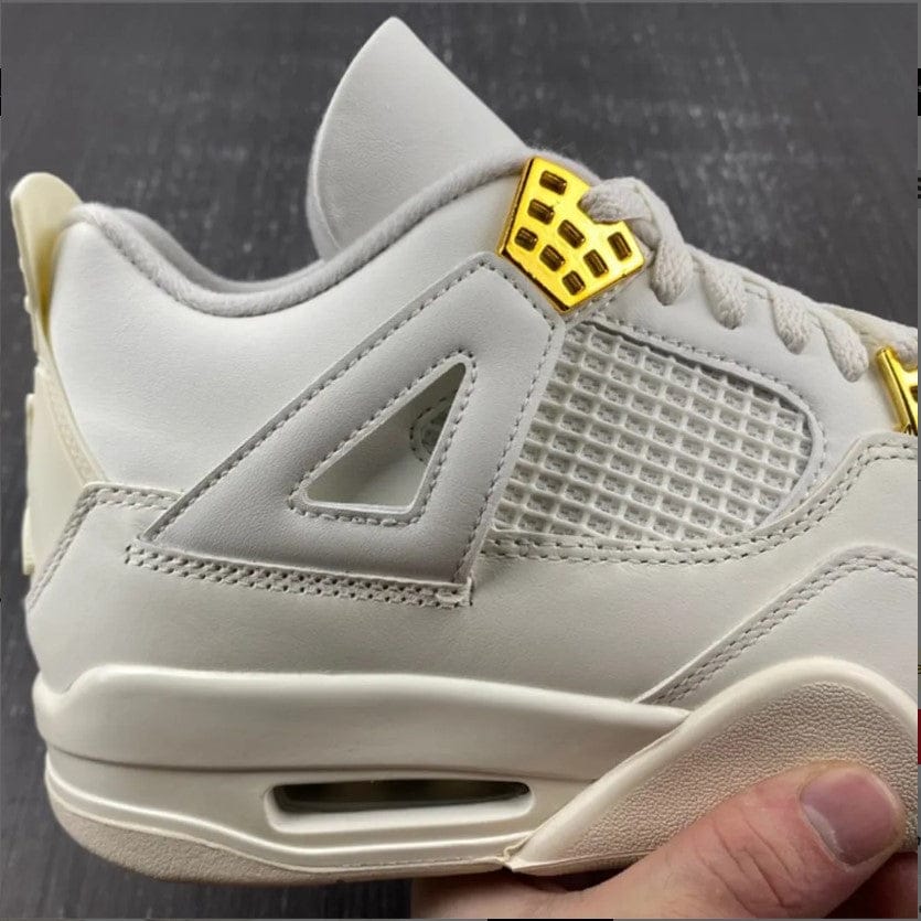 Air Jordan 4 Sail Metallic Gold Shoes Sneakers - Image 12