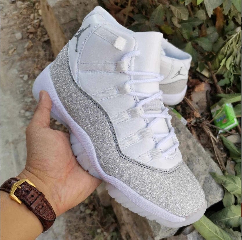 Air Jordan 11 Retro White Metallic Silver (W) Shoes Sneakers - Image 6