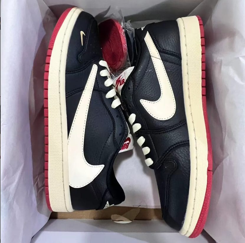 Nigel Sylvester x Travis Scott x Air Jordan 1 Low OG Shoes Sneakers - Image 4