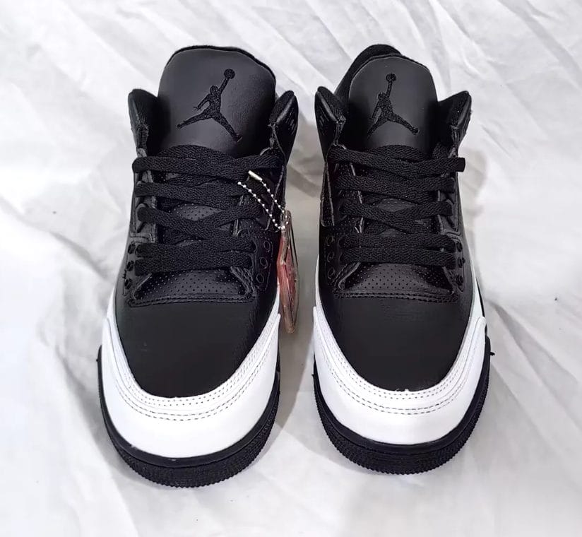 Fragment x AJ 3 Black White Sample Shoes Sneakers - Image 8