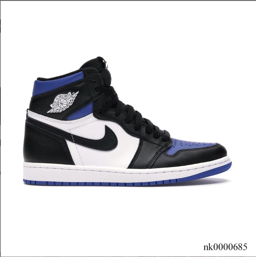 Alternative view of Air Jordan 1 Retro High Black Game Royal Shoes Sneakers