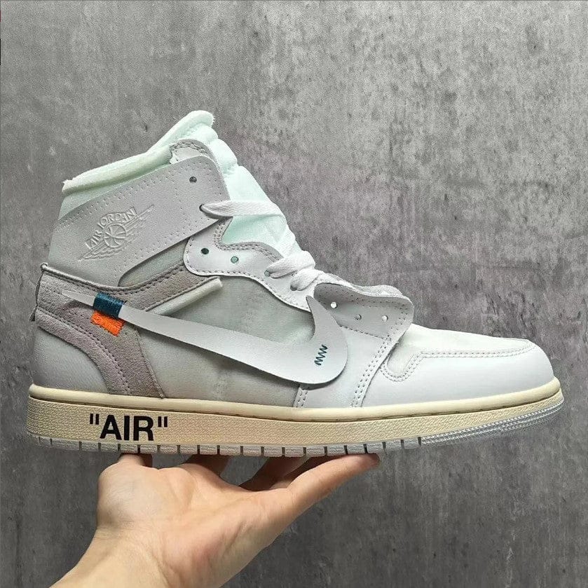 OFF-WHITE x Air Jordan 1 High White Shoes Sneakers - Image 8