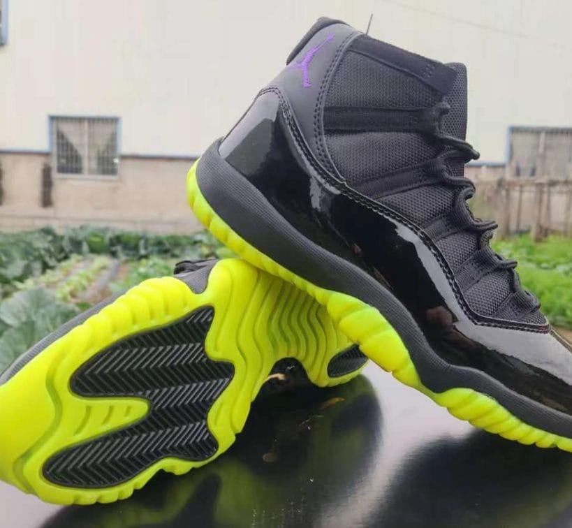 Air Jordan 11 BlackBarely Volt Shoes Sneakers - Image 5