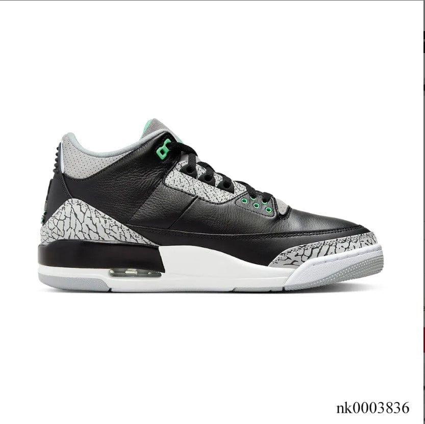 Alternative view of Air Jordan 3 Green Glow Shoes Sneakers