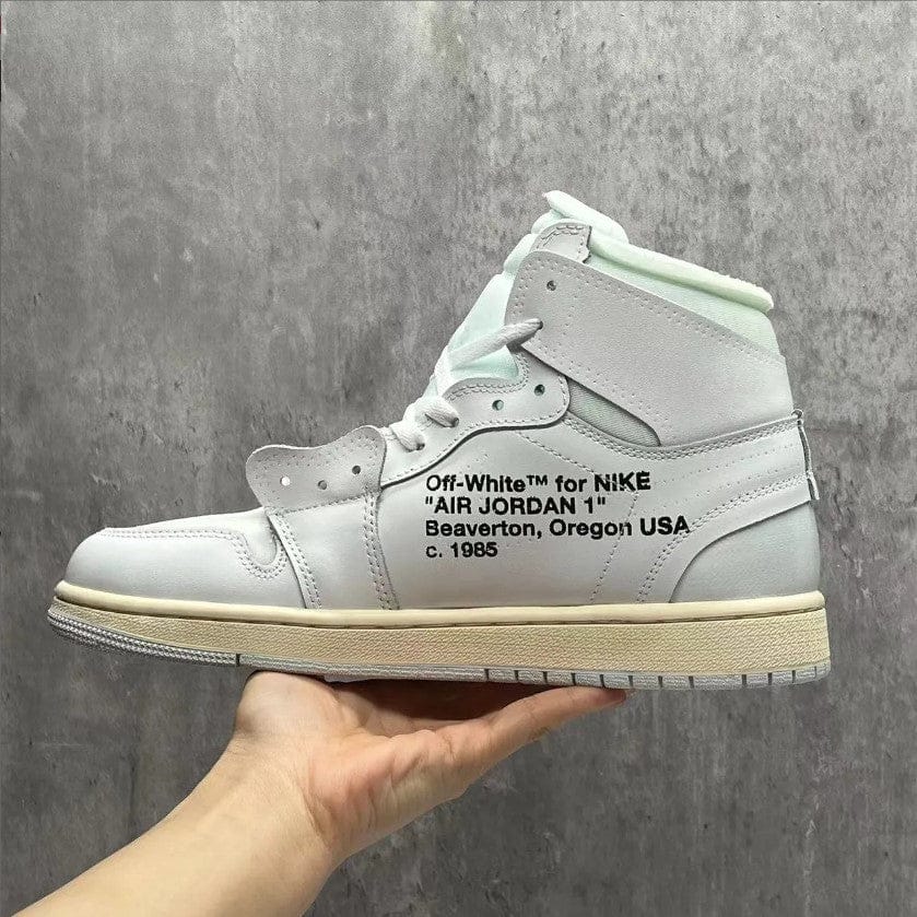 OFF-WHITE x Air Jordan 1 High White Shoes Sneakers - Image 9