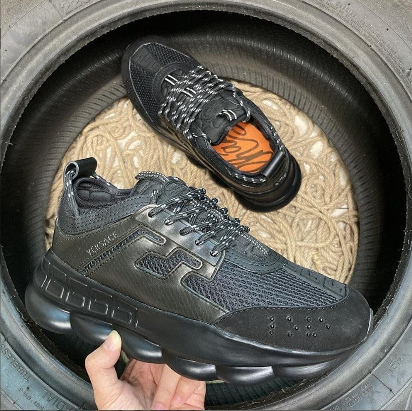 Chain Reaction Full Black Shoes Sneakers 2 - Image 7