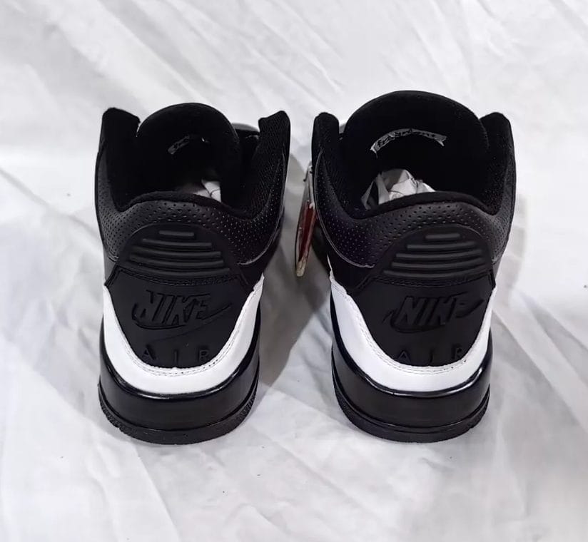Fragment x AJ 3 Black White Sample Shoes Sneakers - Image 9