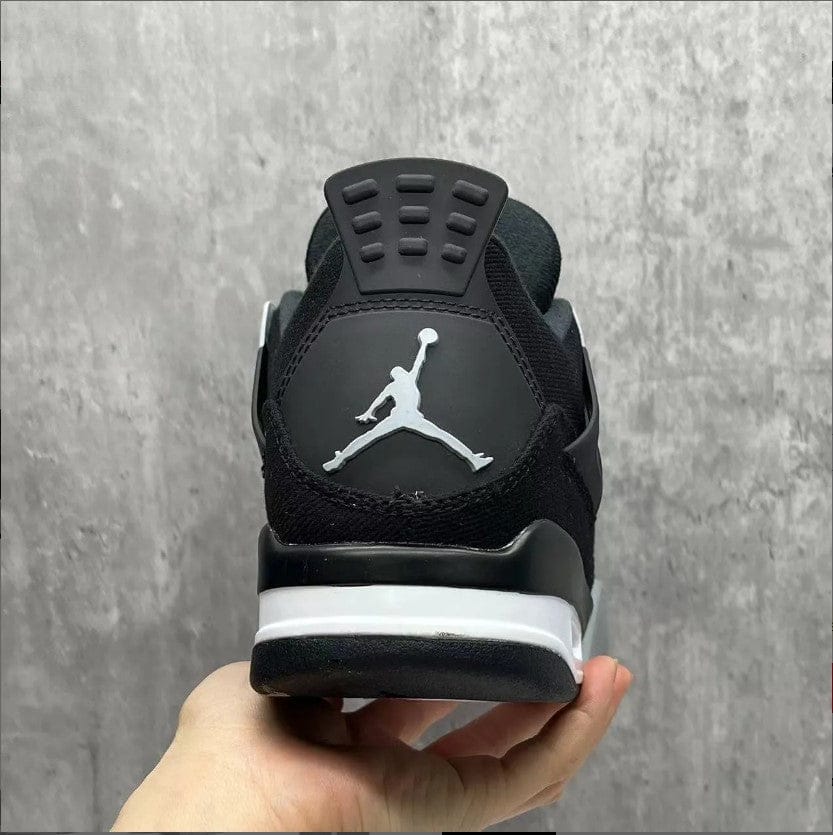 Air Jordan 4 Retro Black Canvas Shoes Sneakers - Image 8