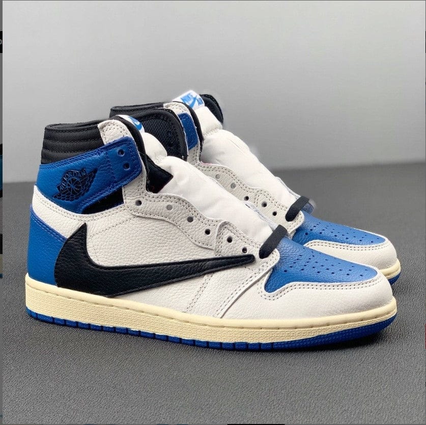 Travis Scott x Fragment x AJ 1 High “Military Blue” Shoes Sneakers - Image 6