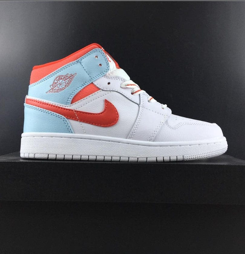 Air Jordan 1 Mid White Topaz Mist (GS) Shoes Sneakers - Image 2