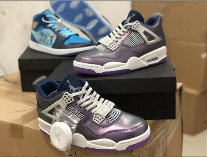 Air Jordan 4 Retro Monsoon Blue (GS) Shoes Sneakers - Image 12