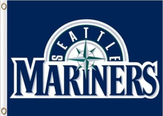 Seattle Mariners Blue Flag 3X5Ft Banner USA Polyester with Brass Grommets