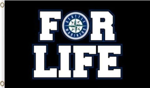 Seattle Mariners For Life Flag 3X5Ft Banner USA Polyester with Brass Grommets