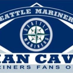 Seattle Mariners Man Cave Flag 3X5Ft Banner USA Polyester with Brass Grommets