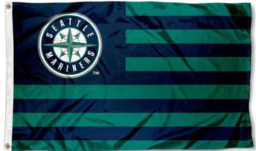 Seattle Mariners Stripes Sport Flag 3X5Ft Banner USA Polyester with Brass Grommets