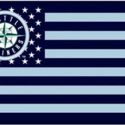 Seattle Mariners US Flag 3X5Ft Banner USA Polyester with Brass Grommets