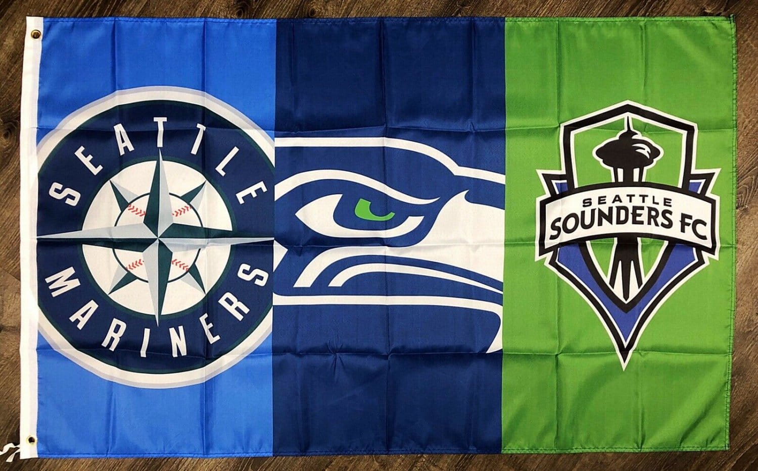 Seattle Seahawks Mariners Sounders FC Flag 3x5 ft Sports Banner Man-Cave Garage